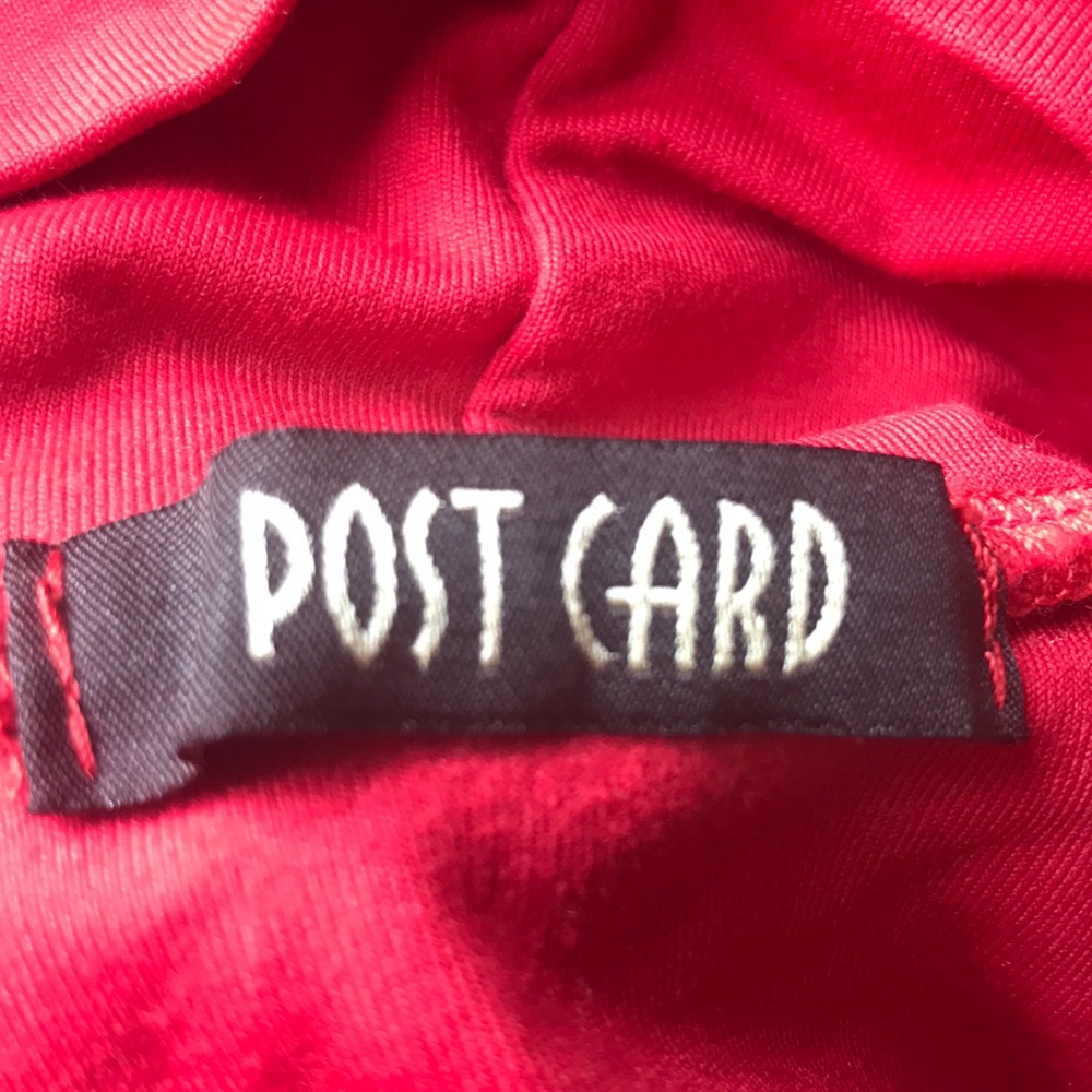Post Card Red Ski Turtle Neck Top M